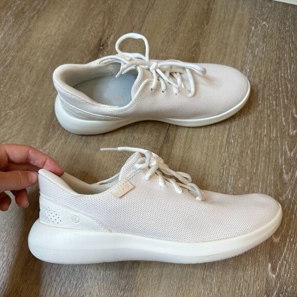Kizik Madrid Eco Knit Marshmallow White Sneaker - Picture 1 of 8